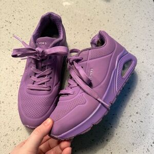 Girls purple sketchers sneakers size 2